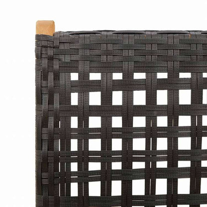 vidaXL ガーデンチェア 2点 ブラック アカシア無垢材&ポリラタン家具 アウトドア家具 屋外椅子 アウトドアベンチチェア(代引不可)