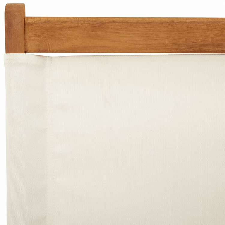 vidaXL ガーデンチェア 2点 クリームホワイト アカシア無垢材&ファブリック家具 アウトドア家具 屋外椅子 アウトドアベンチチェア(代引不可)