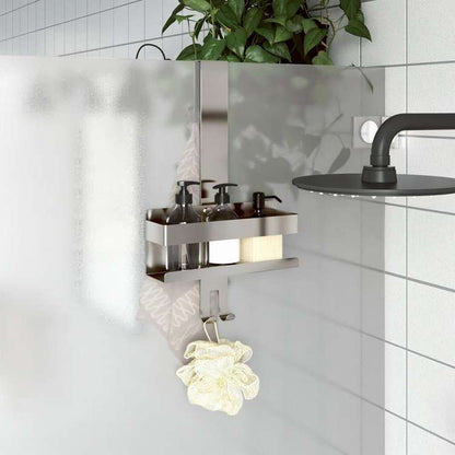 vidaXL 吊り下げ式シャワーキャディ つや消し 304 ステンレススチール製家具 棚(代引不可)