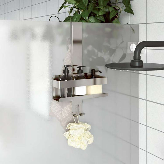 vidaXL 吊り下げ式シャワーキャディ つや消し 304 ステンレススチール製家具 棚(代引不可)