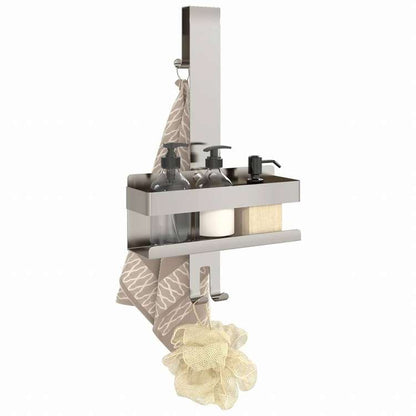 vidaXL 吊り下げ式シャワーキャディ つや消し 304 ステンレススチール製家具 棚(代引不可)