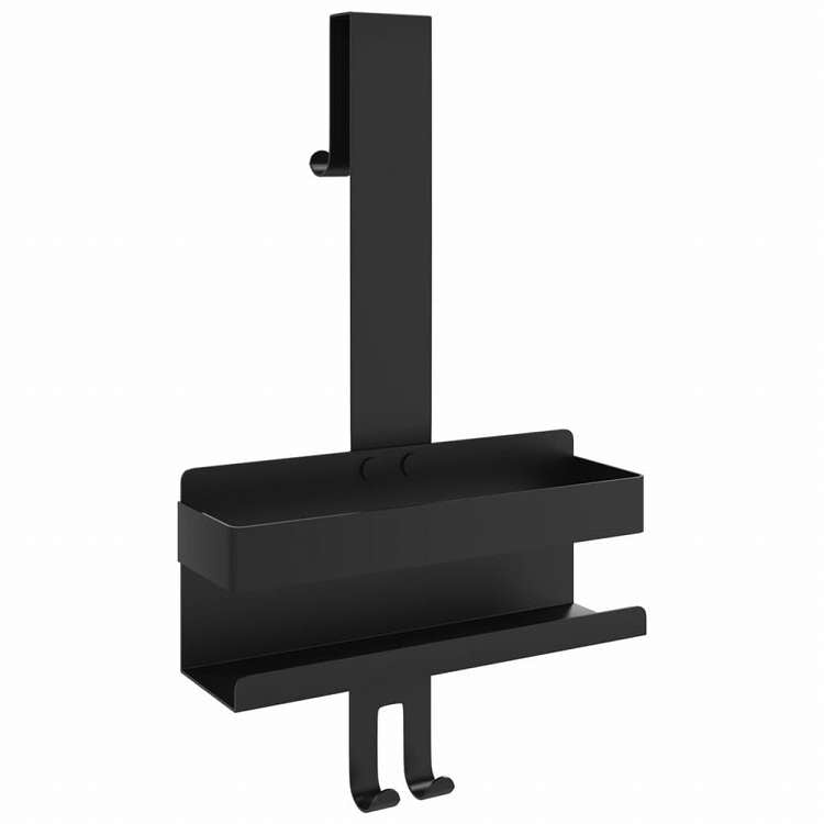 vidaXL 吊り下げ式シャワーキャディ マットブラック つや消し 304 ステンレススチール製家具 棚(代引不可)