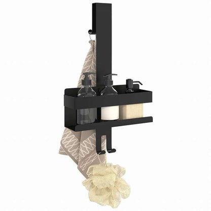 vidaXL 吊り下げ式シャワーキャディ マットブラック つや消し 304 ステンレススチール製家具 棚(代引不可)