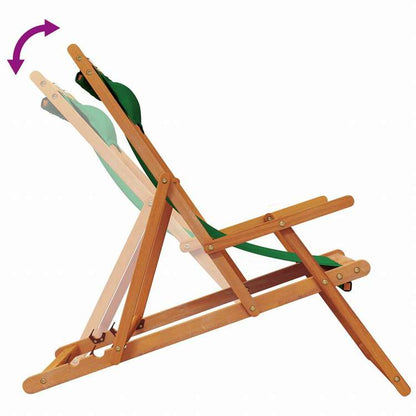 vidaXL 折りたたみビーチチェア 2点 布製 グリーン家具 アウトドア家具 屋外椅子 アウトドアベンチチェア(代引不可)