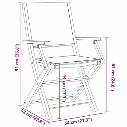vidaXL 折りたたみ式ガーデンチェア 6点 クリームホワイト ファブリック&無垢材家具 アウトドア家具 屋外椅子 アウトドアベンチチェア(代引不可)