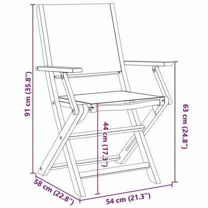 vidaXL 折りたたみ式ガーデンチェア 8点 クリームホワイト ファブリック&無垢材家具 アウトドア家具 屋外椅子 アウトドアベンチチェア(代引不可)