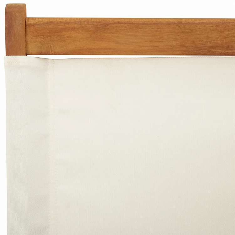 vidaXL 折りたたみ式ガーデンチェア 6点 クリームホワイト ファブリック&無垢材家具 アウトドア家具 屋外椅子 アウトドアベンチチェア(代引不可)