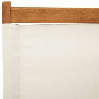 vidaXL 折りたたみ式ガーデンチェア 8点 クリームホワイト ファブリック&無垢材家具 アウトドア家具 屋外椅子 アウトドアベンチチェア(代引不可)