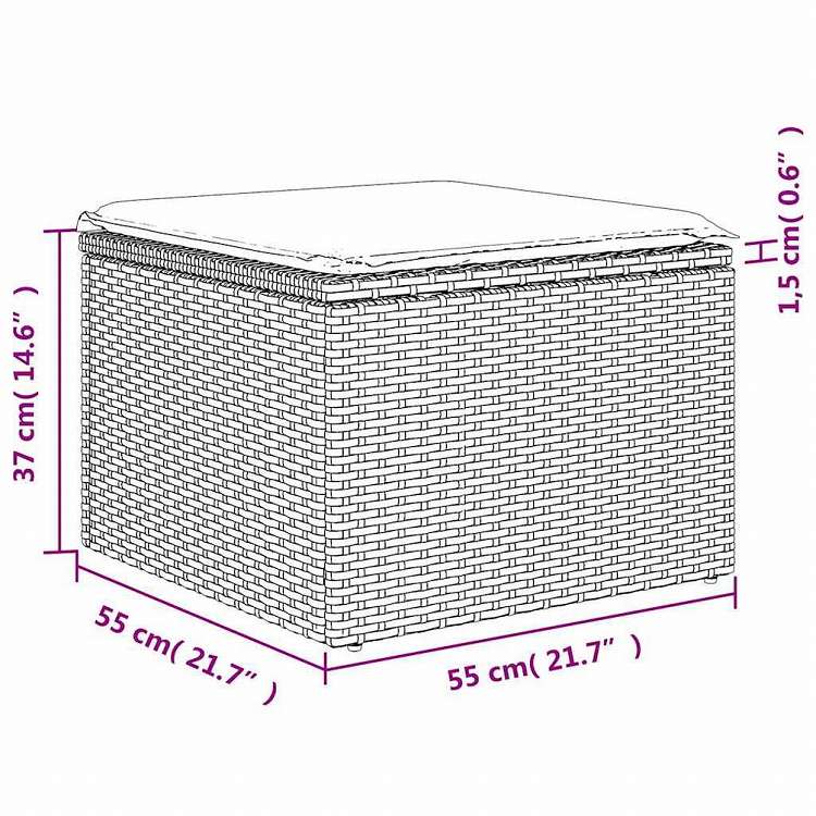 vidaXL ガーデンソファ6点セット クッション付き グレー ポリラタン製家具 アウトドア家具 屋外家具セット(代引不可)