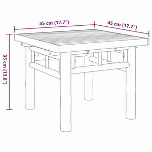 vidaXL コーヒーテーブル 45x45x35 cm 竹製家具 テーブル アクセントテーブル コーヒーテーブル(代引不可)