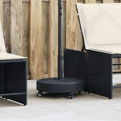 vidaXL パラソルベース ホイール付き O38 / 48 mm ポール用 27 kg ラウンドホーム&ガーデン 芝&ガーデン アウトドアリビング アウトドアアンブレラ&パラソルアクセサリー 屋外用アンブレラ土台(代引不可)