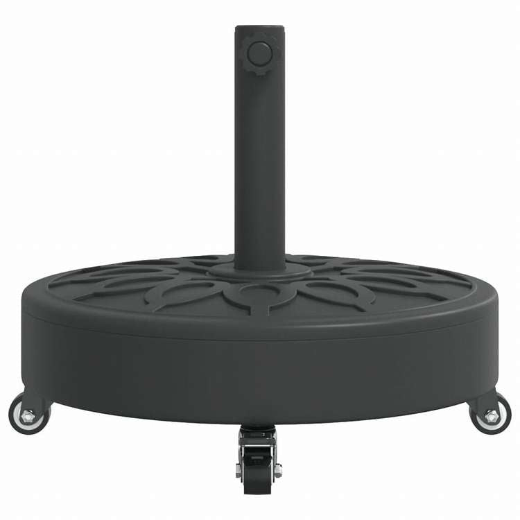 vidaXL パラソルベース ホイール付き O38 / 48 mm ポール用 27 kg ラウンドホーム&ガーデン 芝&ガーデン アウトドアリビング アウトドアアンブレラ&パラソルアクセサリー 屋外用アンブレラ土台(代引不可)