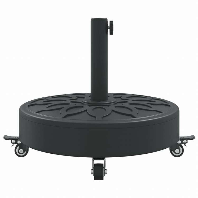 vidaXL パラソルベース ホイール付き O38 / 48 mm ポール用 27 kg ラウンドホーム&ガーデン 芝&ガーデン アウトドアリビング アウトドアアンブレラ&パラソルアクセサリー 屋外用アンブレラ土台(代引不可)