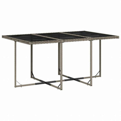 vidaXL ガーデンダイニング7点セット クッション付き ポリラタン製 グレー家具 アウトドア家具 屋外家具セット(代引不可)