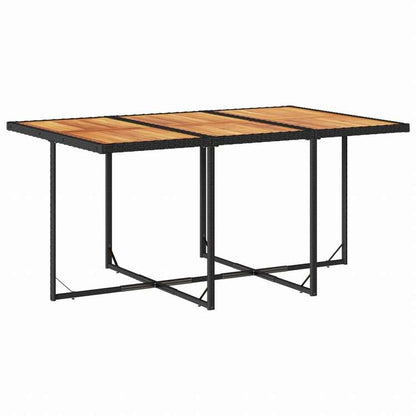 vidaXL ガーデンダイニング7点セット クッション付き ブラック ポリラタン製家具 アウトドア家具 屋外家具セット(代引不可)