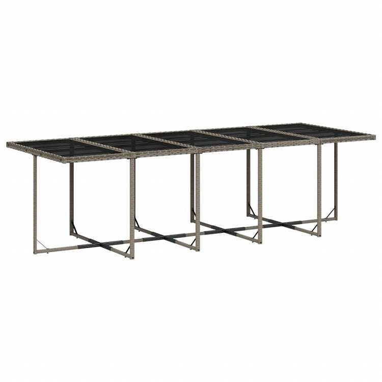 vidaXL ガーデンダイニング11点セット クッション付き グレー ポリラタン製家具 アウトドア家具 屋外家具セット(代引不可)