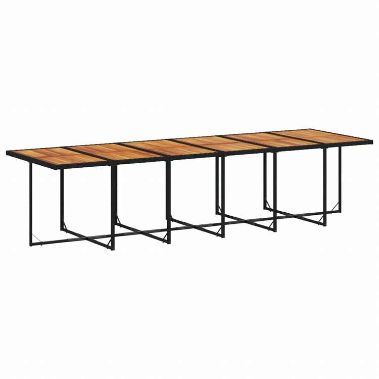 vidaXL ガーデンダイニング13点セット クッション付き ブラック ポリラタン製家具 アウトドア家具 屋外家具セット(代引不可)