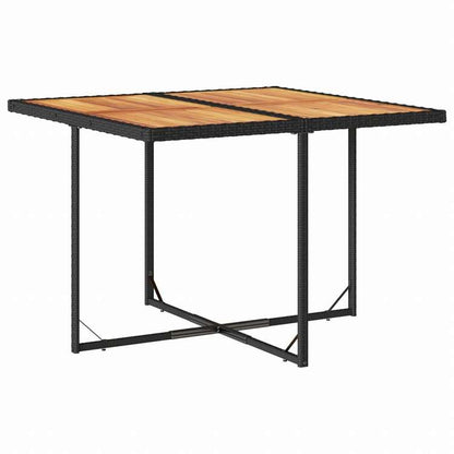 vidaXL ガーデンダイニング9点セット クッション付き ブラック ポリラタン製家具 アウトドア家具 屋外家具セット(代引不可)