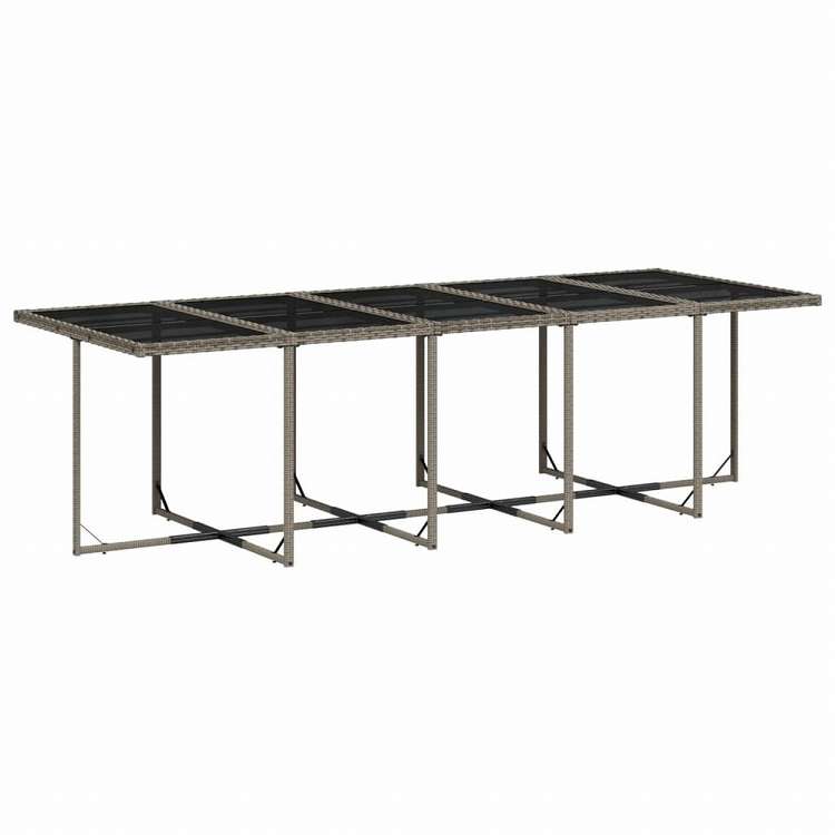 vidaXL ガーデンダイニング15点セット クッション付き グレー ポリラタン製家具 アウトドア家具 屋外家具セット(代引不可)