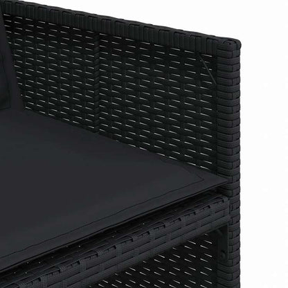 vidaXL ガーデンダイニング15点セット クッション付き ブラック ポリラタン製家具 アウトドア家具 屋外家具セット(代引不可)