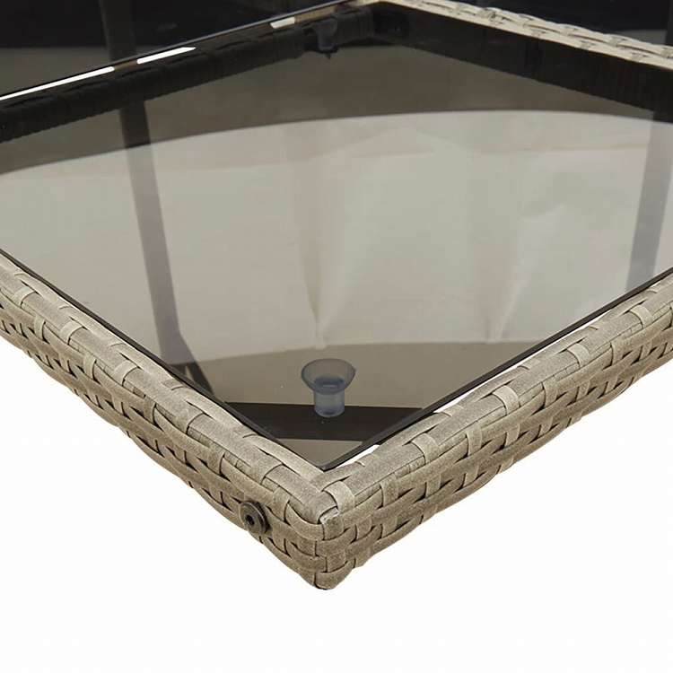 vidaXL ガーデンダイニング15点セット クッション付き グレー ポリラタン製家具 アウトドア家具 屋外家具セット(代引不可)