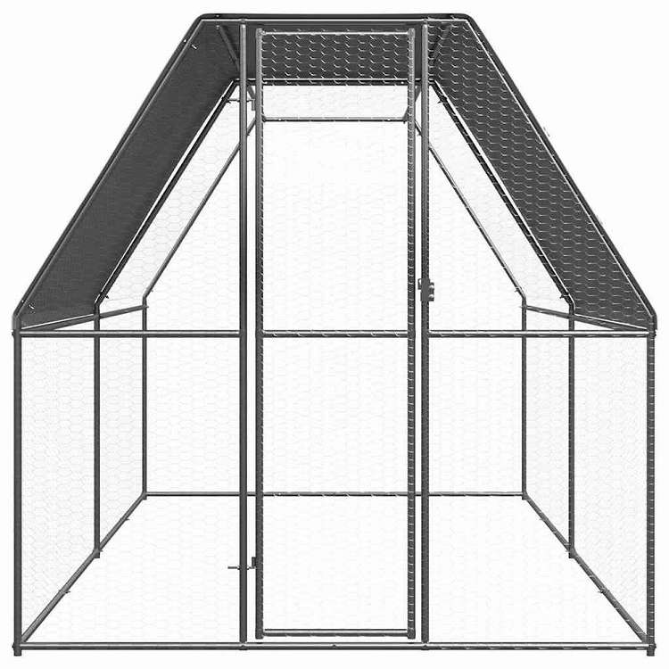 vidaXL 鶏小屋 2x4x2m 亜鉛メッキ鋼製動物&ペット用品 ペット用品 小動物用品 小動物 飼育・ケージ(代引不可)