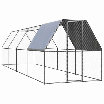 vidaXL 鶏小屋 2x8x2m 亜鉛メッキ鋼製動物&ペット用品 ペット用品 小動物用品 小動物 飼育・ケージ(代引不可)