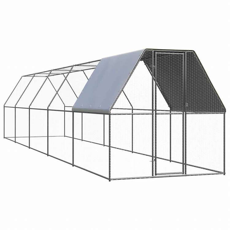 vidaXL 鶏小屋 2x10x2m 亜鉛メッキ鋼製動物&ペット用品 ペット用品 小動物用品 小動物 飼育・ケージ(代引不可)