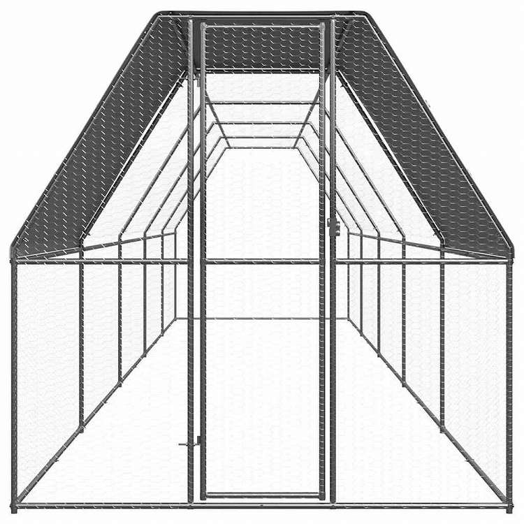 vidaXL 鶏小屋 2x10x2m 亜鉛メッキ鋼製動物&ペット用品 ペット用品 小動物用品 小動物 飼育・ケージ(代引不可)