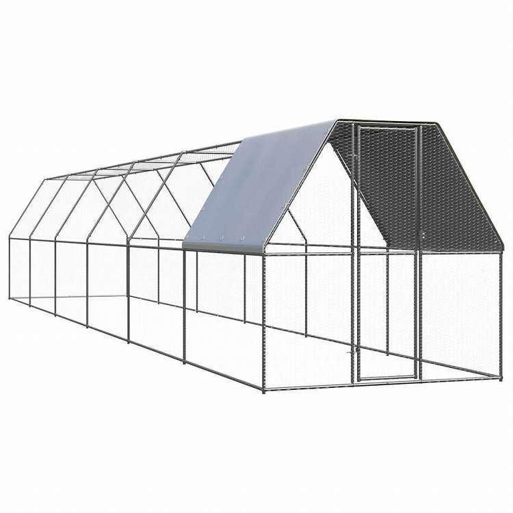 vidaXL 鶏小屋 2x12x2m 亜鉛メッキ鋼製動物&ペット用品 ペット用品 小動物用品 小動物 飼育・ケージ(代引不可)