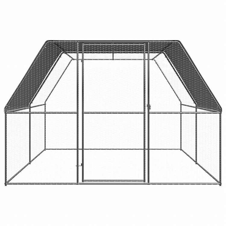 vidaXL 鶏小屋 3x4x2m 亜鉛メッキ鋼製Animals & Pet Supplies ペット用品 小動物用品 小動物 飼育・ケージ(代引不可)