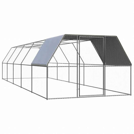 vidaXL 鶏小屋 3x10x2m 亜鉛メッキ鋼製動物&ペット用品 ペット用品 小動物用品 小動物 飼育・ケージ(代引不可)