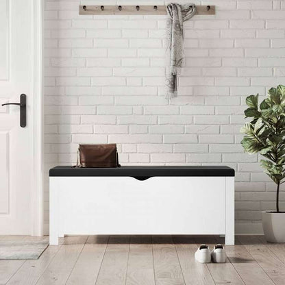 vidaXL 収納ボックス クッション付き ホワイト 105x40x45cm(米国限定)家具 キャビネット&収納 収納チェスト(代引不可)