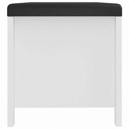 vidaXL 収納ボックス クッション付き ホワイト 105x40x45cm(米国限定)家具 キャビネット&収納 収納チェスト(代引不可)