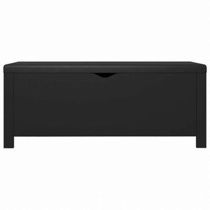 vidaXL シューズボックス クッション付き ブラック 105x40x45cm家具 キャビネット&収納 収納チェスト(代引不可)
