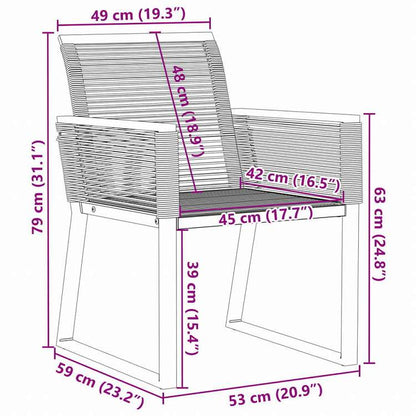 vidaXL ガーデンチェア 4点 ブラック ポリラタン製家具 アウトドア家具 屋外椅子 アウトドアベンチチェア(代引不可)