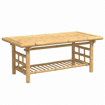 vidaXL コーヒーテーブル 110x55x45 cm 竹製家具 テーブル アクセントテーブル コーヒーテーブル(代引不可)