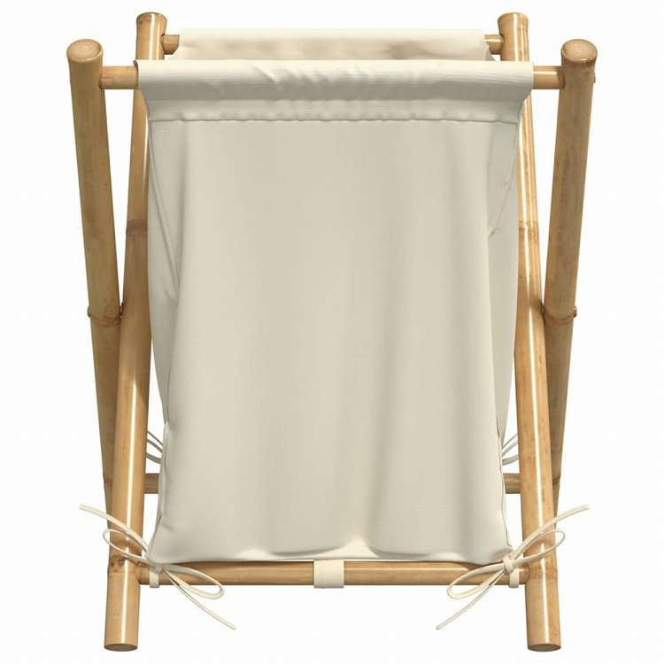 vidaXL ランドリーバスケット クリームホワイト 45x55x63.5 cm 竹製ホーム&ガーデン 家事用品 ランドリー用品 洗濯かご(代引不可)