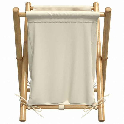vidaXL ランドリーバスケット クリームホワイト 45x55x63.5 cm 竹製ホーム&ガーデン 家事用品 ランドリー用品 洗濯かご(代引不可)