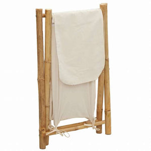 vidaXL ランドリーバスケット クリームホワイト 45x55x63.5 cm 竹製ホーム&ガーデン 家事用品 ランドリー用品 洗濯かご(代引不可)