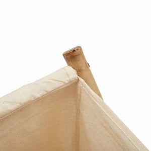 vidaXL ランドリーバスケット クリームホワイト 45x55x63.5 cm 竹製ホーム&ガーデン 家事用品 ランドリー用品 洗濯かご(代引不可)