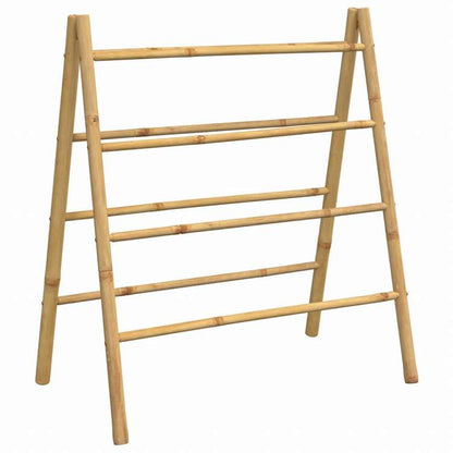 vidaXL ダブルタオルはしご 4段 90x50x100cm 竹製ホーム&ガーデン バスルーム用品 タオルラック・ホルダー(代引不可)