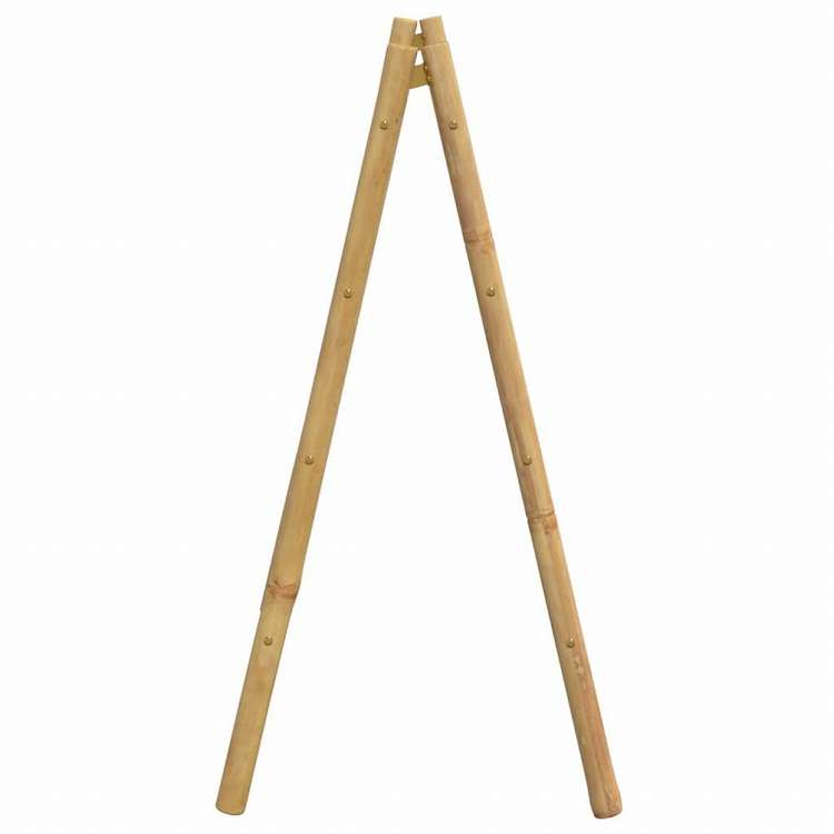 vidaXL ダブルタオルはしご 4段 90x50x100cm 竹製ホーム&ガーデン バスルーム用品 タオルラック・ホルダー(代引不可)