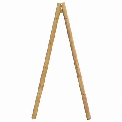 vidaXL ダブルタオルはしご 4段 90x50x100cm 竹製ホーム&ガーデン バスルーム用品 タオルラック・ホルダー(代引不可)