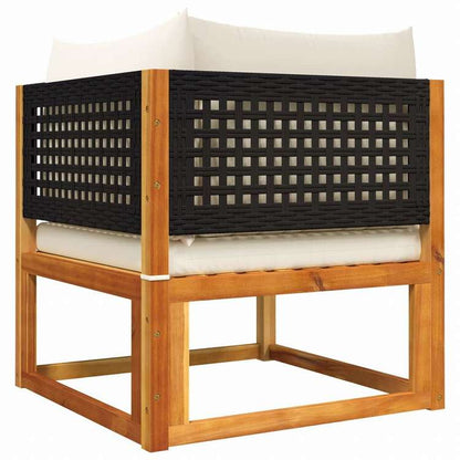 vidaXL ガーデン用コーナーソファ クッション付き アカシア無垢材家具 アウトドア家具 屋外椅子 屋外ソファ(代引不可)