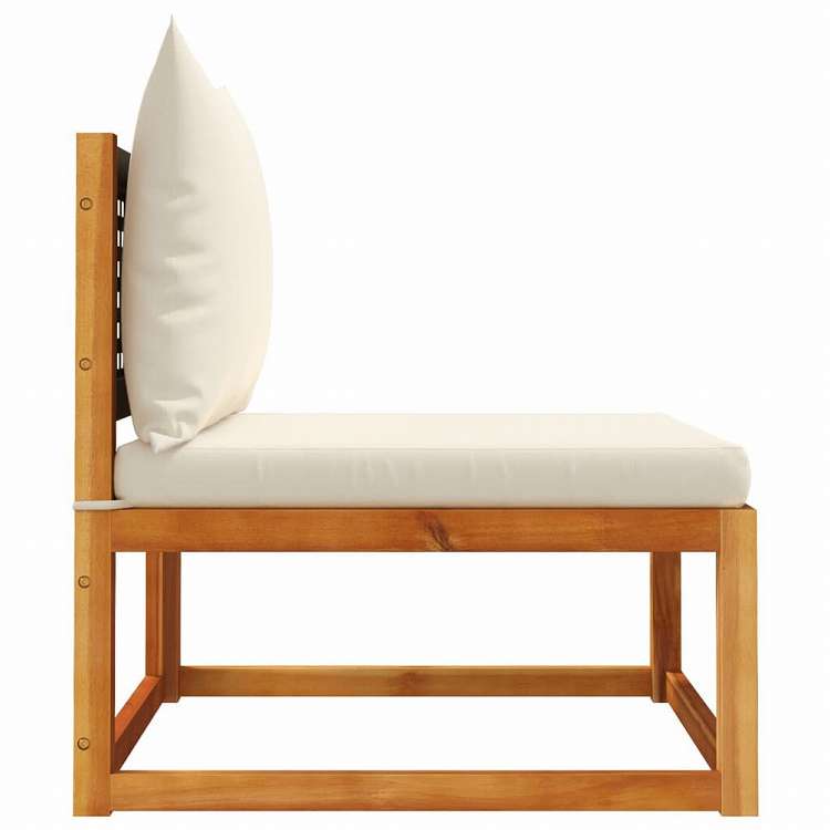 vidaXL アームレスガーデンソファ クッション付き アカシア無垢材家具 アウトドア家具 屋外椅子 屋外ソファ(代引不可)