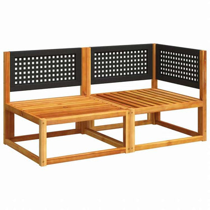 vidaXL 2人掛けガーデンソファ クッション付 アカシア無垢材家具 アウトドア家具 屋外椅子 屋外ソファ(代引不可)