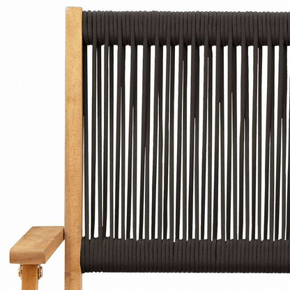 vidaXL ガーデンダイニング5点セット ポリプロピレン&無垢材 ブラック家具 アウトドア家具 屋外家具セット(代引不可)