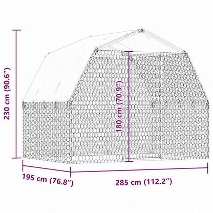 vidaXL 犬用ケージ ルーフ&ドア付き シルバー 亜鉛メッキ鋼製動物&ペット用品 ペット用品 犬用品 ドッグハウス(代引不可)