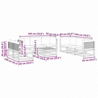 vidaXL ガーデンソファ9点セット クッション付き アカシア無垢材家具 アウトドア家具 屋外家具セット(代引不可)